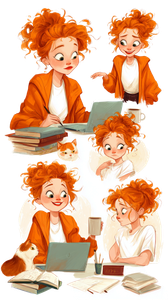 Office Girl Character Vinyl Car Decal Sticker – Waterproof & UV-Resistant 4.8533333333333335"