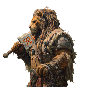 Fantasy Lion Man Vinyl Car Decal Sticker – Waterproof & UV-Resistant 3.4133333333333336"