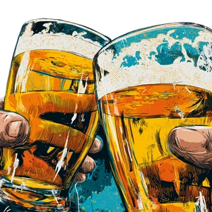 Clicking Beer Glasses Vinyl Car Decal Sticker – Waterproof & UV-Resistant 3.4133333333333336"