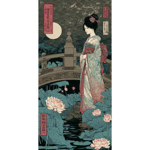 Kimono-Clad Woman V3 Vinyl Car Decal Sticker – Waterproof & UV-Resistant 3.4133333333333336"