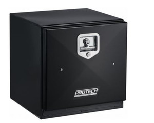 Protech 48" Powder Coated Tool Box | Underbody, Weather Resistant, Black Steel, With Locking T-Handle