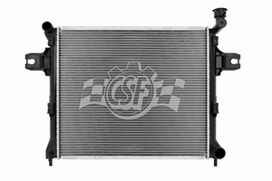 CSF Radiator 3292 One Row; Crossflow; Aluminum Core With Plastic Tanks; With Transmission Cooler; Without Radiator Cap