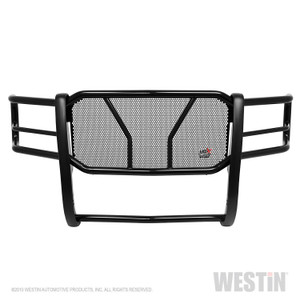 Heavy-Duty 2 Inch Black Steel Grille Guard | Fits Various 2016-2019 Chevrolets | One Piece, Easy Bolt-On, With Brush Guard