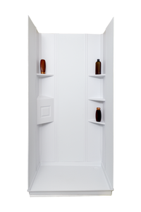 Transform Your Shower Space with Icon 3 Piece | White Smooth ABS Plastic | Easy Installation with Corners and Tape | Fits 72x27 Inch Shower