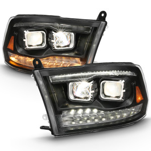 Upgrade Your Ride with ANZO USA LED Projector Beam Headlight Assembly | Switchback Daytime Running Light | High Beam/Low Beam/Turn Signal Light | Clear Lens | Set of 2 Upgrade Your Ride with ANZO USA LED Projector Beam Headlight Assembly | Switchback Daytime Running Light | High Beam/Low Beam/Turn Signal Light | Clear Lens | Set of 2