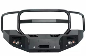 Fab Fours Premium One Piece Front Bumper | Direct Fit with Winch Mount | 3/16 Inch Steel Made in USA