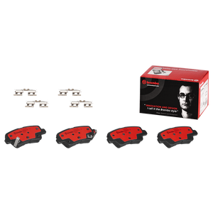 Upgrade Your Braking Power with Brembo Ceramic Brake Pads | Set of 4 with Premium Hardware Upgrade Your Braking Power with Brembo Ceramic Brake Pads | Set of 4 with Premium Hardware