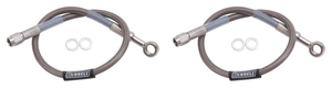 2x Upgrade Your Braking Power with Russell Automotive Braided Stainless Steel Brake Line | 10mm Banjo -3 AN Fittings | 27" Length 2x Upgrade Your Braking Power with Russell Automotive Braided Stainless Steel Brake Line | 10mm Banjo -3 AN Fittings | 27" Length