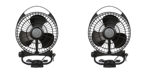 2x High Efficiency 6 Inch Marine Fan | 3 Speed, Compact Design, 12V, Black | Perfect for Narrow Spaces 2x High Efficiency 6 Inch Marine Fan | 3 Speed, Compact Design, 12V, Black | Perfect for Narrow Spaces