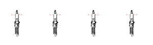 4x Champion Plugs Copper Plus Spark Plug | High Performance Resistor | Lifetime Warranty