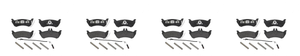 4x Dependable Brembo Brake Pads | 1998-2005 Mercedes-Benz ML320, ML350, ML430 | Low-Dust Formula, ECE-R90 Certified 4x Dependable Brembo Brake Pads | 1998-2005 Mercedes-Benz ML320, ML350, ML430 | Low-Dust Formula, ECE-R90 Certified