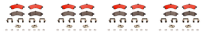 4x Enhance Braking Performance with Brembo Ceramic Brake Pads | Quiet, Low Dust, Set of 4 4x Enhance Braking Performance with Brembo Ceramic Brake Pads | Quiet, Low Dust, Set of 4
