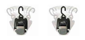 2x Ultimate 43-Foot BoatBuckle Tie Down Strap | Retractable Ratchet, 500lb Load, 1500lb Strength 2x Ultimate 43-Foot BoatBuckle Tie Down Strap | Retractable Ratchet, 500lb Load, 1500lb Strength