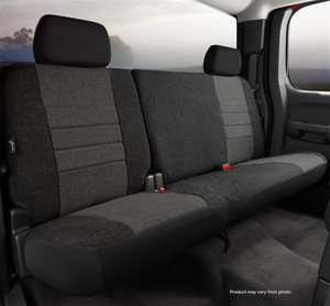 Enhance Comfort and Durability | Charcoal Tweed, 60/40 Split Bench Seat Cover