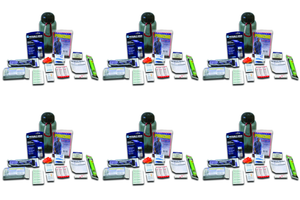 6x Ready America Emergency Kit | Essential Supplies for Survival | 400 Calorie Food Bar, Water Purification Tablets, First Aid Kit, and More