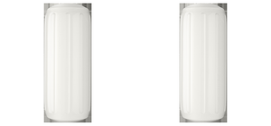 2x Polyform Boat Fender | HTM-2 White Ribbed Cylinder For 25-30ft Boats | PVC Single 2x Polyform Boat Fender | HTM-2 White Ribbed Cylinder For 25-30ft Boats | PVC Single
