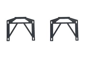 2x Rugged License Plate Bracket | Fits 2018-2023 Wrangler JL | Black Steel Bracket for JL02T & JL03T