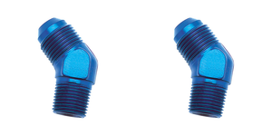 2x High Performance -6AN to 1/4 NPTF Fitting | Blue Anodized Aluminum, Made in U.S.A 2x High Performance -6AN to 1/4 NPTF Fitting | Blue Anodized Aluminum, Made in U.S.A