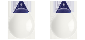 2x High-Visibility 14-1/2 Inch White Mooring Buoy | For Boats 30-40 ft | Even Wall Thickness 2x High-Visibility 14-1/2 Inch White Mooring Buoy | For Boats 30-40 ft | Even Wall Thickness