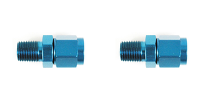 2x High Performance -8AN x 3/8 NPT Swivel Coupler Fitting | Lightweight Aluminum, Leak Proof Seal, Black Anodized