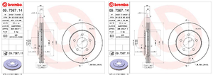 2x Brembo Vented Brake Rotor | 282mm Diameter | Eye-Catching Finish | Corrosion Resistant