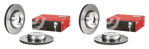 2x Brembo Vented Brake Rotor | High Carbon Cast Iron | 1 Piece Design | 330mm Diameter | Premium UV Coating