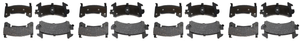 4x All-in-One Brake Pad Set for Dodge Durango & Jeep Grand Cherokee | OE Replacement Ceramic Brakes | R-Line Friction | Premium Steel Shim | Limited Warranty