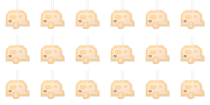 18x Lippert Components Air Freshener | Travel Trailer Design | Vanilla Mist Scent