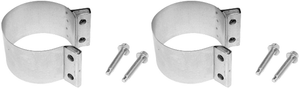 2x Superior Sealing Butt Joint Clamp | Walker Exhaust 3 Inch Aluminized Steel | Heavy Duty