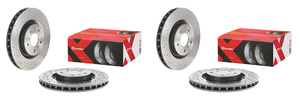 2x Brembo Brake Rotor Xtra Vented Cross Drilled | Improve Performance, Anti-Corrosion, 2 Year Warranty