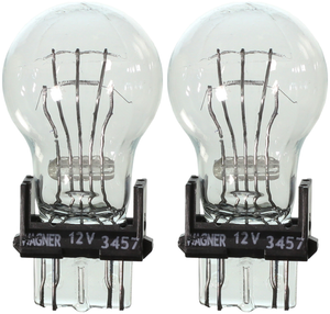 2x Long-Lasting 3457 Clear Turn Signal Light Bulb by Wagner Lighting | Miniature Design, Shock Resistant