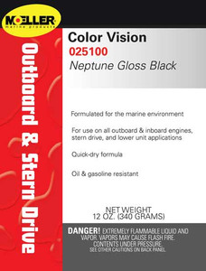 Moeller Marine Neptune Gloss Black Engine Paint | For All Marine Engines | 12oz