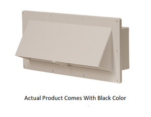 Durable Non Louvered Locking Outlet | Black Polystyrene Plastic | 1-11/16 Inch Collar Opening