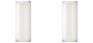 2x Polyform Boat Fender | HTM-3 White Ribbed Cylinder for 30-40ft Boats | PVC Material 2x Polyform Boat Fender | HTM-3 White Ribbed Cylinder for 30-40ft Boats | PVC Material