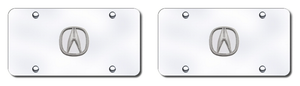 2x Gleaming Chrome Acura Logo License Plate | Stainless Steel | Vehicle-Specific Hardware, Made in USA 2x Gleaming Chrome Acura Logo License Plate | Stainless Steel | Vehicle-Specific Hardware, Made in USA