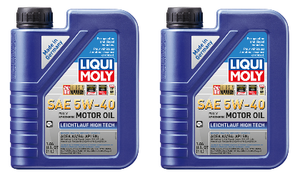 2x Liqui Moly Oil 2331 Leichtlauf High Tech; SAE 5W-40; Synthetic; 1 Liter Bottle; Single 2x Liqui Moly Oil 2331 Leichtlauf High Tech; SAE 5W-40; Synthetic; 1 Liter Bottle; Single