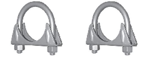 2x Nickson 2-1/2 Inch Exhaust Clamp | Heavy Duty Stainless Steel | With Hex Nuts | OE Fit & Function 2x Nickson 2-1/2 Inch Exhaust Clamp | Heavy Duty Stainless Steel | With Hex Nuts | OE Fit & Function