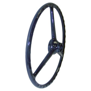 Crown Automotive Steering Wheel 914047 17 Inch Diameter; 3 Spoke; Black; Without Cruise Control Crown Automotive Steering Wheel 914047 17 Inch Diameter; 3 Spoke; Black; Without Cruise Control