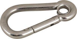 Premium 316 Stainless Steel Carabiner | 2000lb Capacity | Interlocking Gate | Gourd Shape | 3-15/16 Inch Length