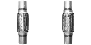 2x Nickson Stainless Steel Exhaust Flex Connector | 2 Inch Diameter, 6 Inch Length, Easy Install