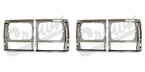 2x Upgrade Your Jeep With Crown Automotive Headlight Bezels | Chrome Plated Set Of 2 2x Upgrade Your Jeep With Crown Automotive Headlight Bezels | Chrome Plated Set Of 2