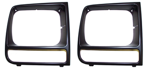 2x Upgrade Your Jeep Cherokee | Crown Automotive Headlight Trim | Matte Black Finish 2x Upgrade Your Jeep Cherokee | Crown Automotive Headlight Trim | Matte Black Finish