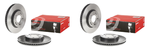 2x High-Performance Vented Brake Rotor | Fits 2003-2010 Kia Sportage, Hyundai Tucson & Tiburon | Brembo Quality