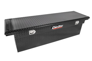 Dee Zee Tool Box DZ8170DLB Red Label; Crossover; Single Lid; Low Profile; Deep Style; Diamond Tread; Black Gloss Powder Coated Aluminum; 11.7 Cubic Foot Capacity