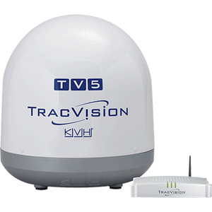 KVH TracVision TV5 Satellite TV System | North American Systems | 18" Dish | Strong Signals & Wide Coverage | Supports Multiple Receivers KVH TracVision TV5 Satellite TV System | North American Systems | 18" Dish | Strong Signals & Wide Coverage | Supports Multiple Receivers