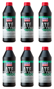 6x Liqui Moly Auto Trans Fluid 20032 Top Tec ATF 1800; Dexron And Mercon; Synthetic; 1 Liter Bottle; Single