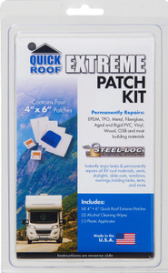 Quick Roof Extreme Roof Repair Tape | Stop Leaks on All Roof Materials |Steel-Loc Adhesive | Made in USA, 6x4 Inch, Pack of 12 Quick Roof Extreme Roof Repair Tape | Stop Leaks on All Roof Materials |Steel-Loc Adhesive | Made in USA, 6x4 Inch, Pack of 12