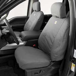 Carhartt SeatSaver Seat Covers | Custom Fit | Carhartt Tough | Duck Weave Fabric | Gravel | Set Of 2 Carhartt SeatSaver Seat Covers | Custom Fit | Carhartt Tough | Duck Weave Fabric | Gravel | Set Of 2
