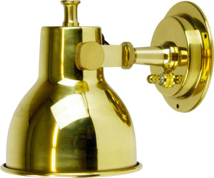 Sea Dog Small Reading Light | 15W DC Bayonet Style Bulb | Bulkhead/Wall Mount | Polished Brass | Made in USA
