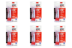 6x 3M 5200 Fast Cure Adhesive Sealant | Marine Aluminum/ Wood/ Gelcoat Bonding | Tough Polyurethane Polymer | Fast-Cure White Sealant